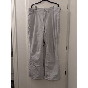 Gerry Womens Light Gray Snow Pants With Adjustable Waistband & Pockets
